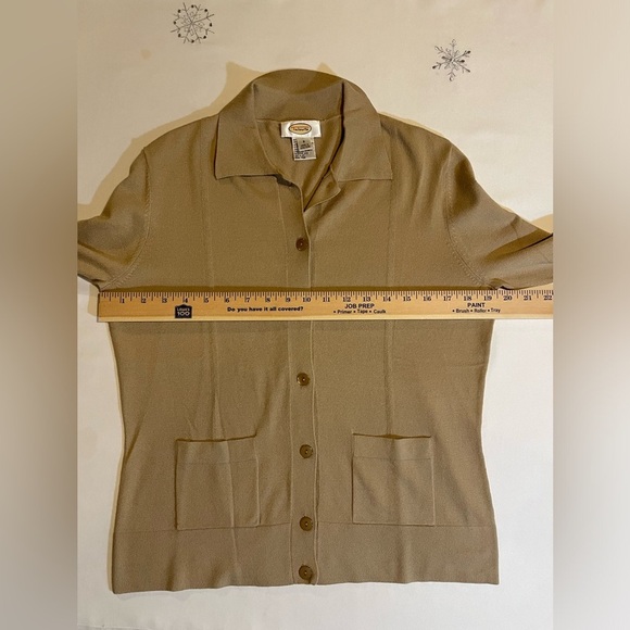 Talbots Tan Button-Up Cardigan - Picture 11 of 15